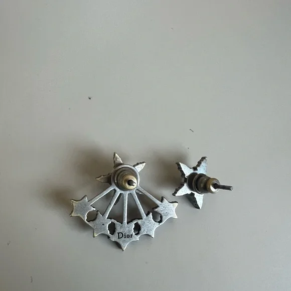 Christian Dior Crystal Star Earrings - Picture 2 of 4